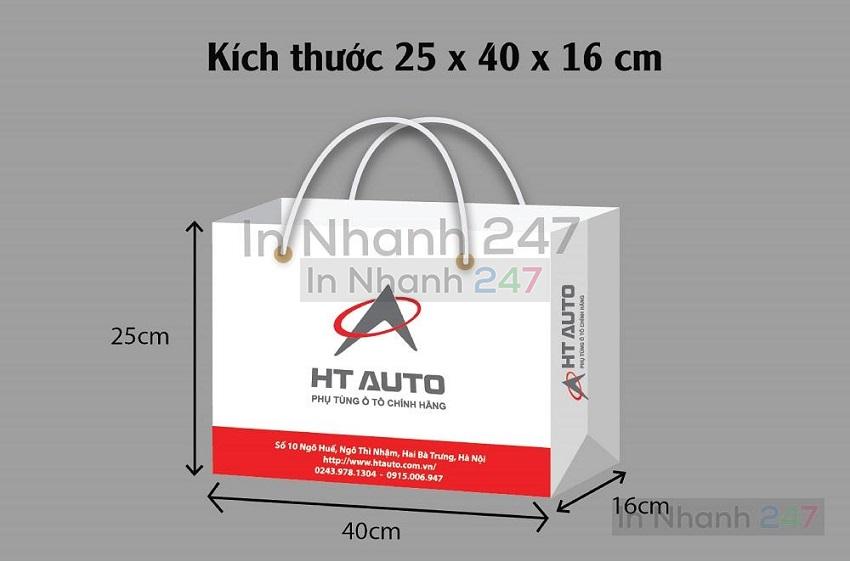 Kích thước túi giấy thông dụng