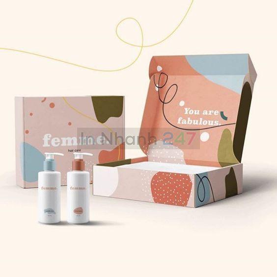 Mẫu hộp giấy carton sóng nắp gài đẹp