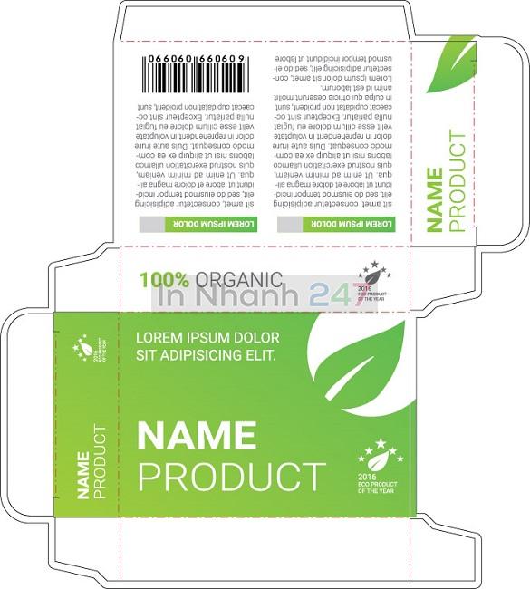 Mẫu thiết kế hộp thuốc chữ nhật bẹt