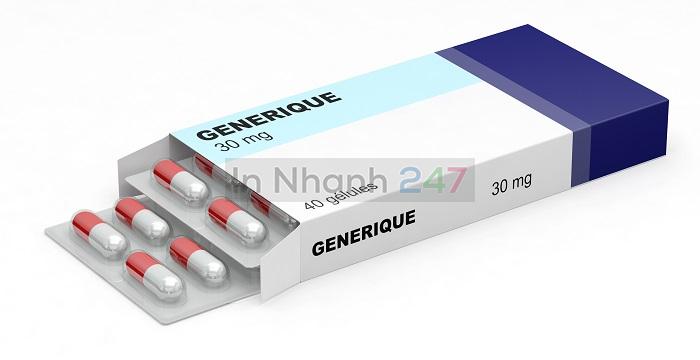 Mẫu vỏ hộp thuốc chữ nhật đựng viên nén