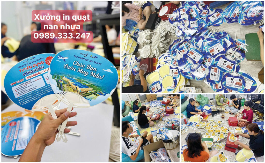 Xưởng in quạt nhựa giá rẻ