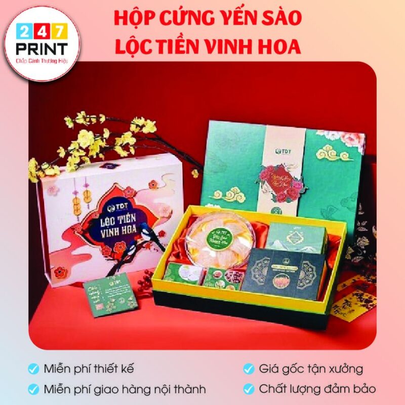 Hộp cứng Yến sào Lộc Tiền Vinh Hoa