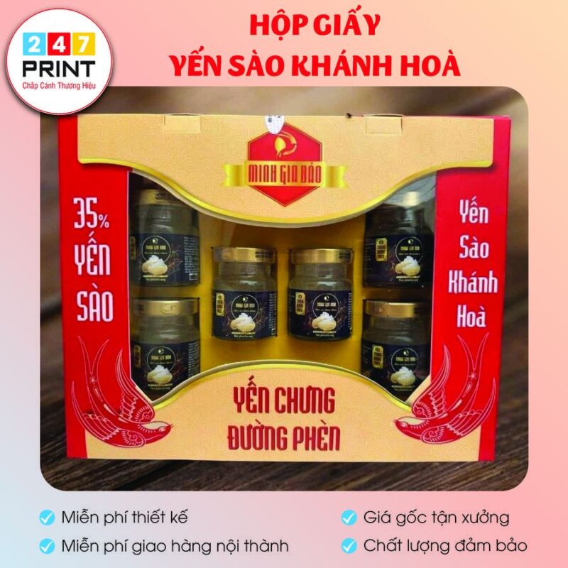 Hộp giấy yến sào Khánh Hòa