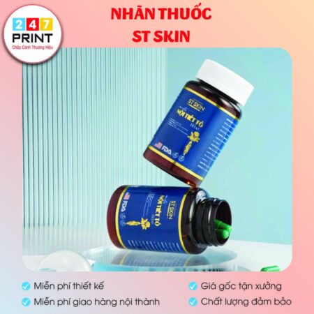 Tem dán nhãn hộp thuốc ST Skin