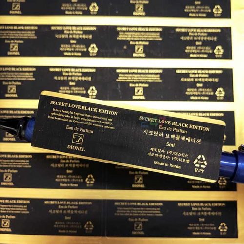 Tem decal gương vàng mỹ phẩm