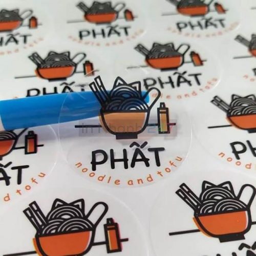 Sticker decal trong tròn